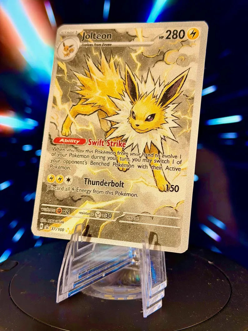 Japanese Style Eeveelution Pokemon Fan Art Trading Card