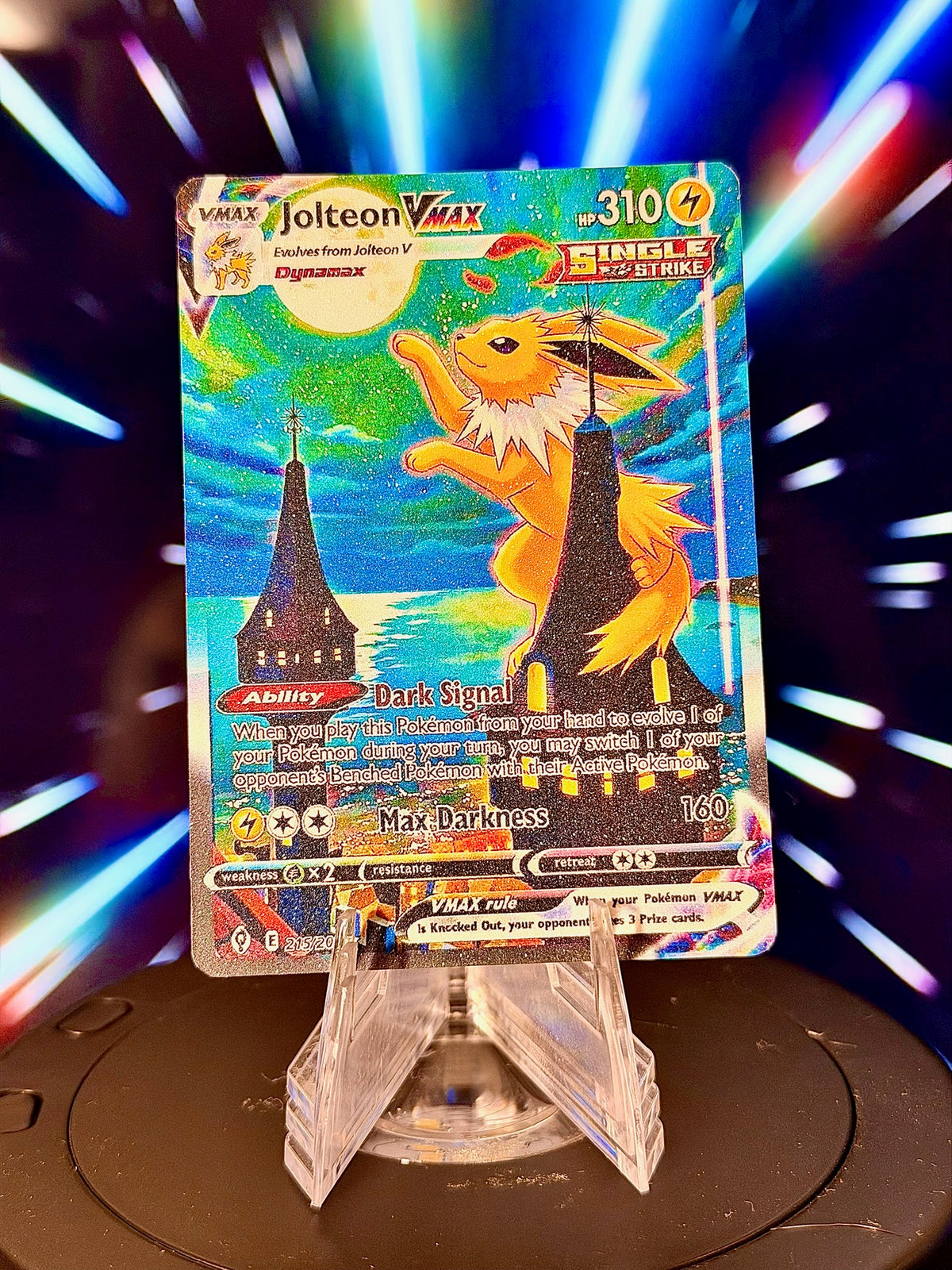 Moon Eeveelution VMAX Pokemon Fan Art Trading Card