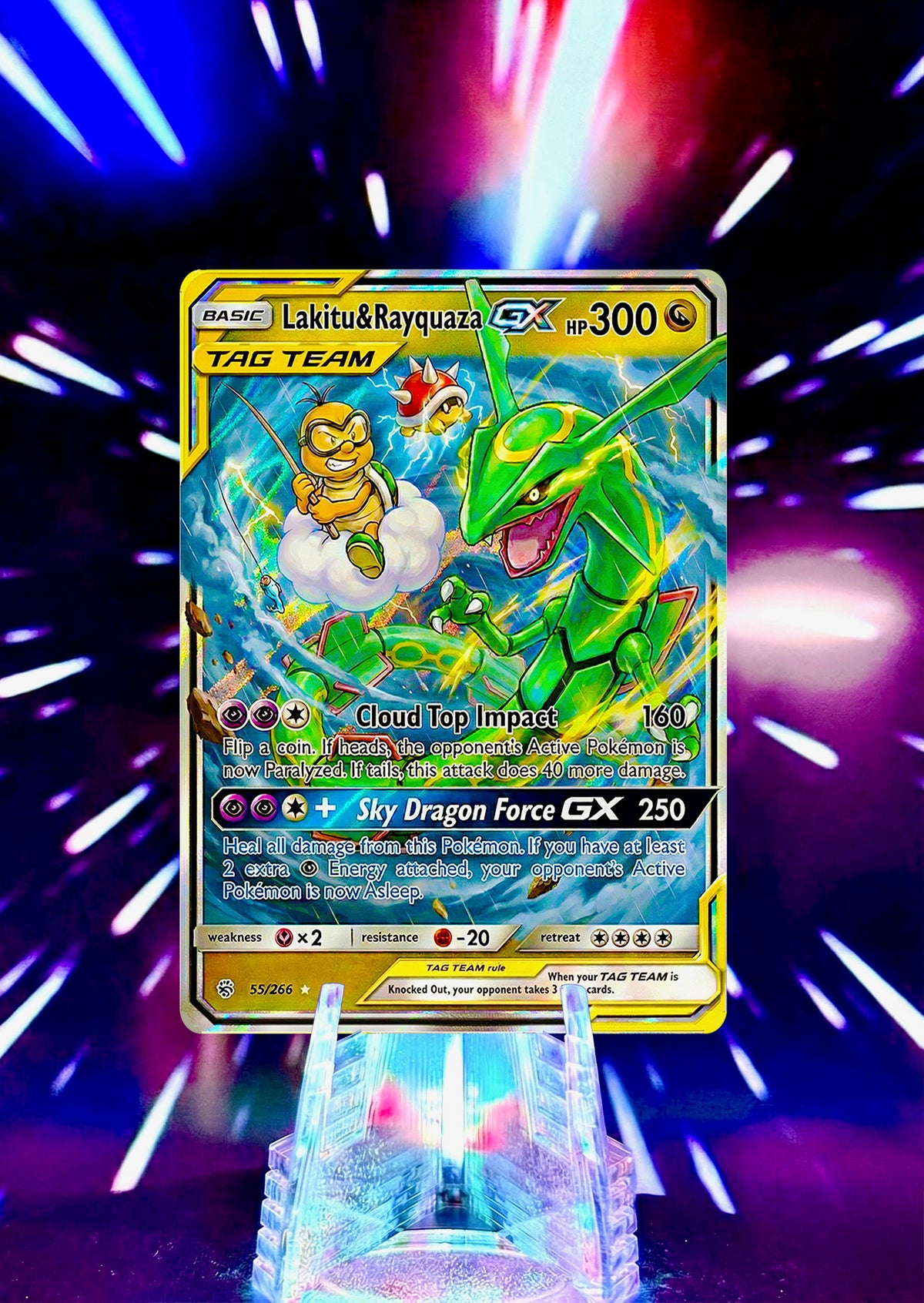 Pokemon and Super Mario Bros. Tag Team GX Fan Art Trading Card