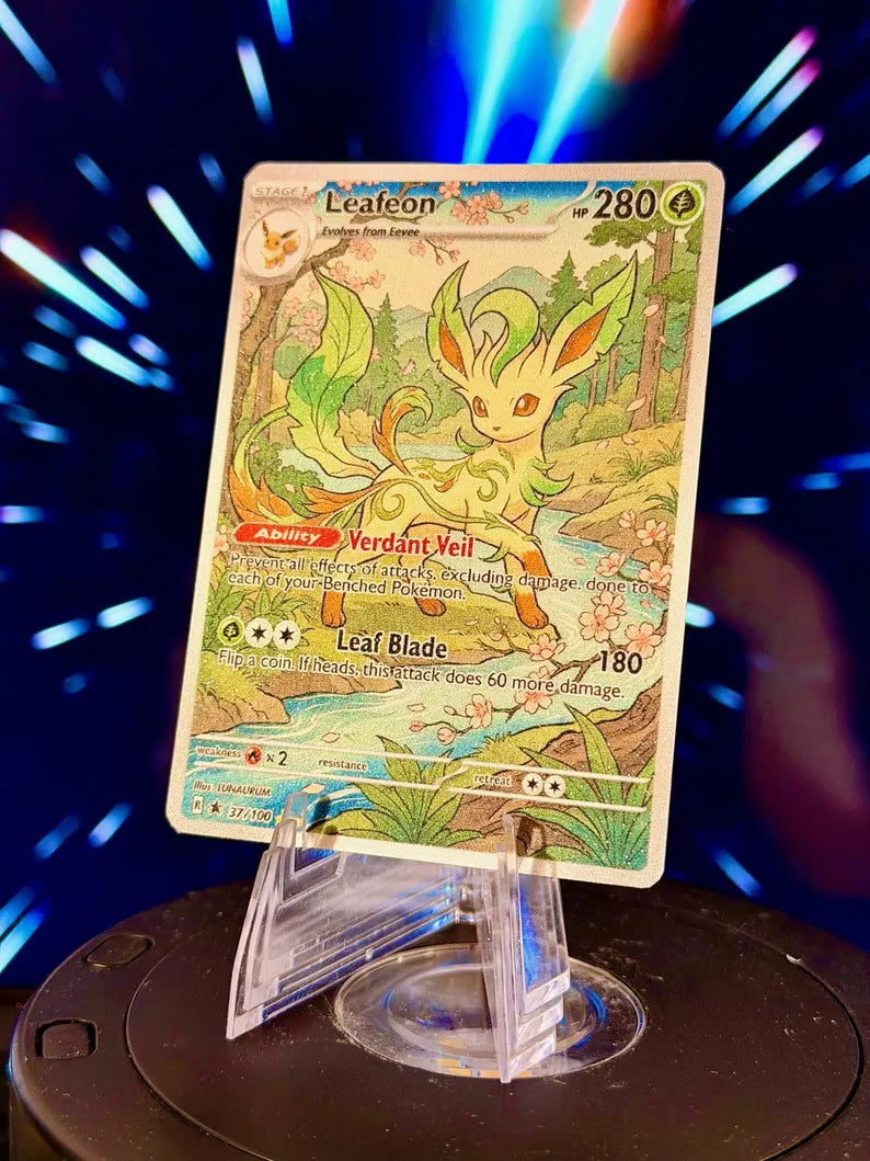 Japanese Style Eeveelution Pokemon Fan Art Trading Card
