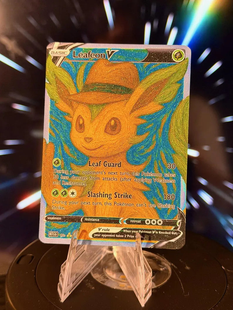Eeveelution with Gray Felt Hat Pokemon Fan Art Trading Card