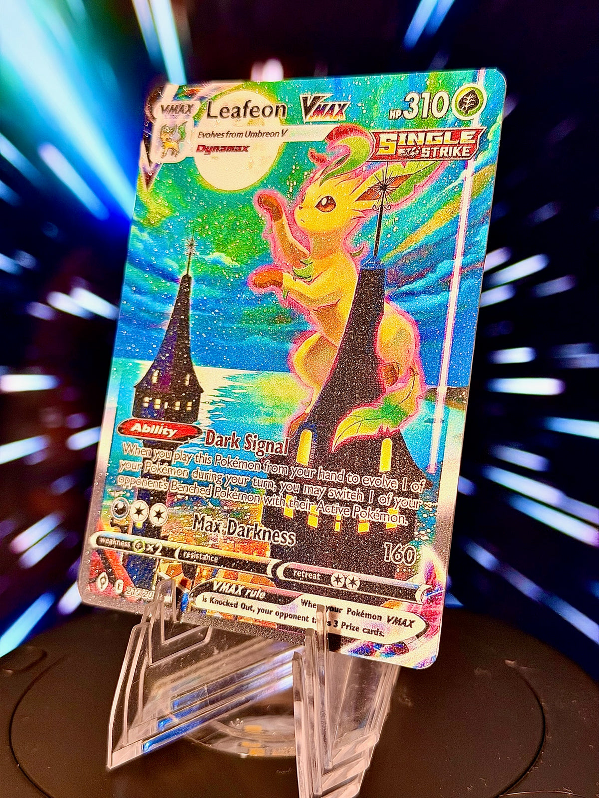 Moon Eeveelution VMAX Pokemon Fan Art Trading Card