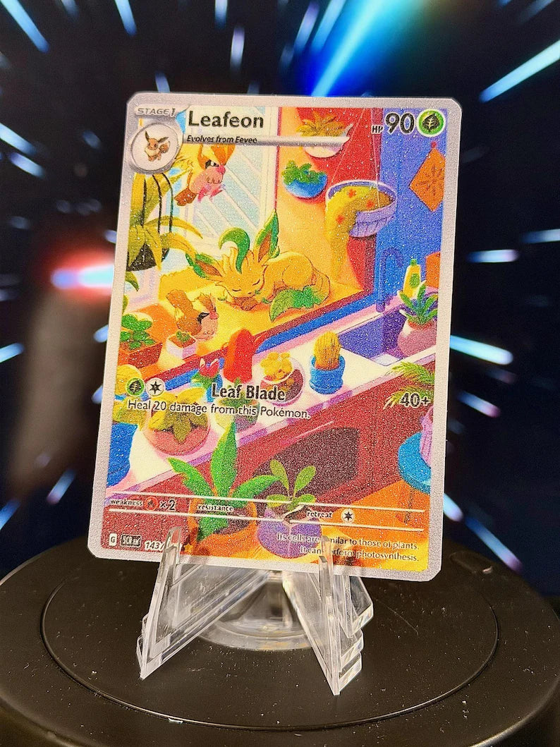 Sleeping Eeveelution Pokemon Fan Art Trading Card