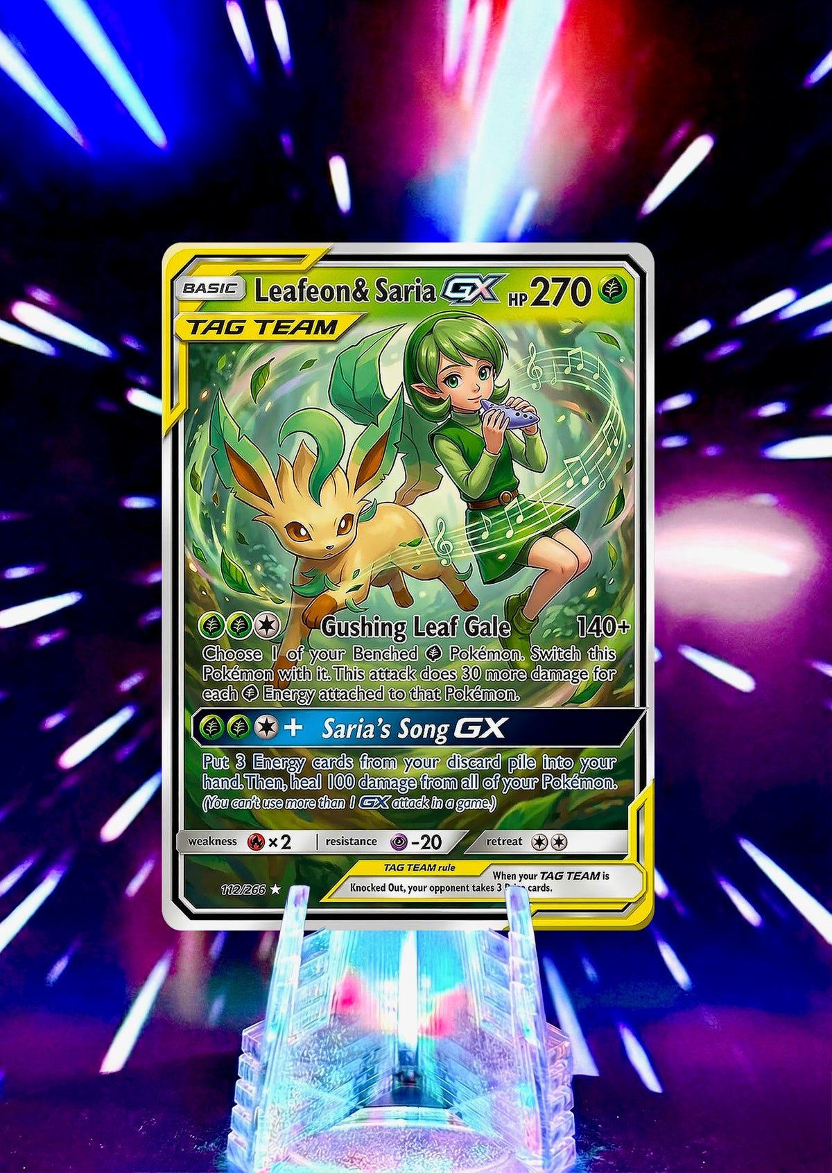 Legend of Zelda: Ocarina of Time & Majora's Mask x Pokémon | Tag Team GX | Custom Fan Art Trading Card