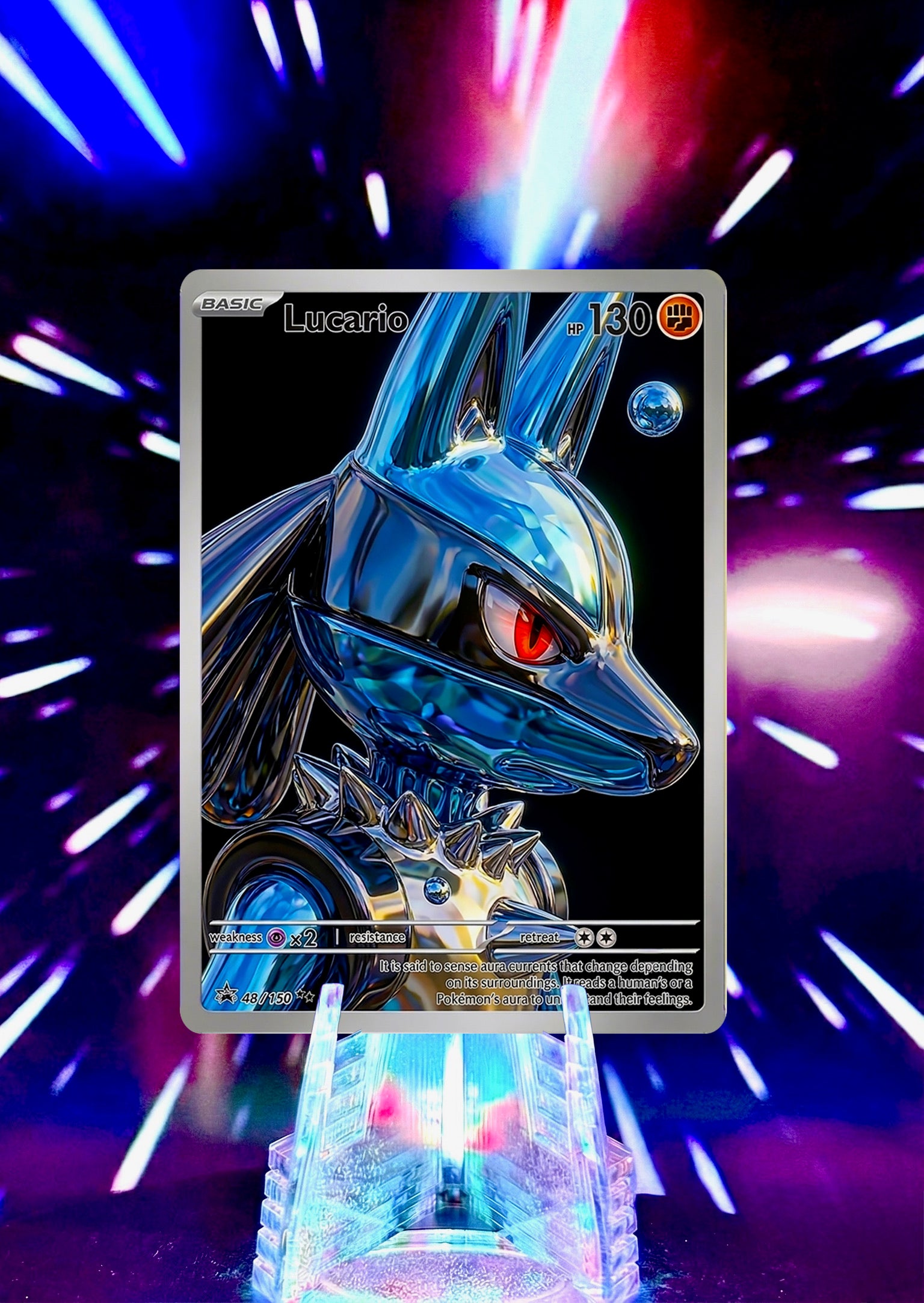 Custom Liquid Chrome Pokémon Style Card Personalized Collectible Fan Art