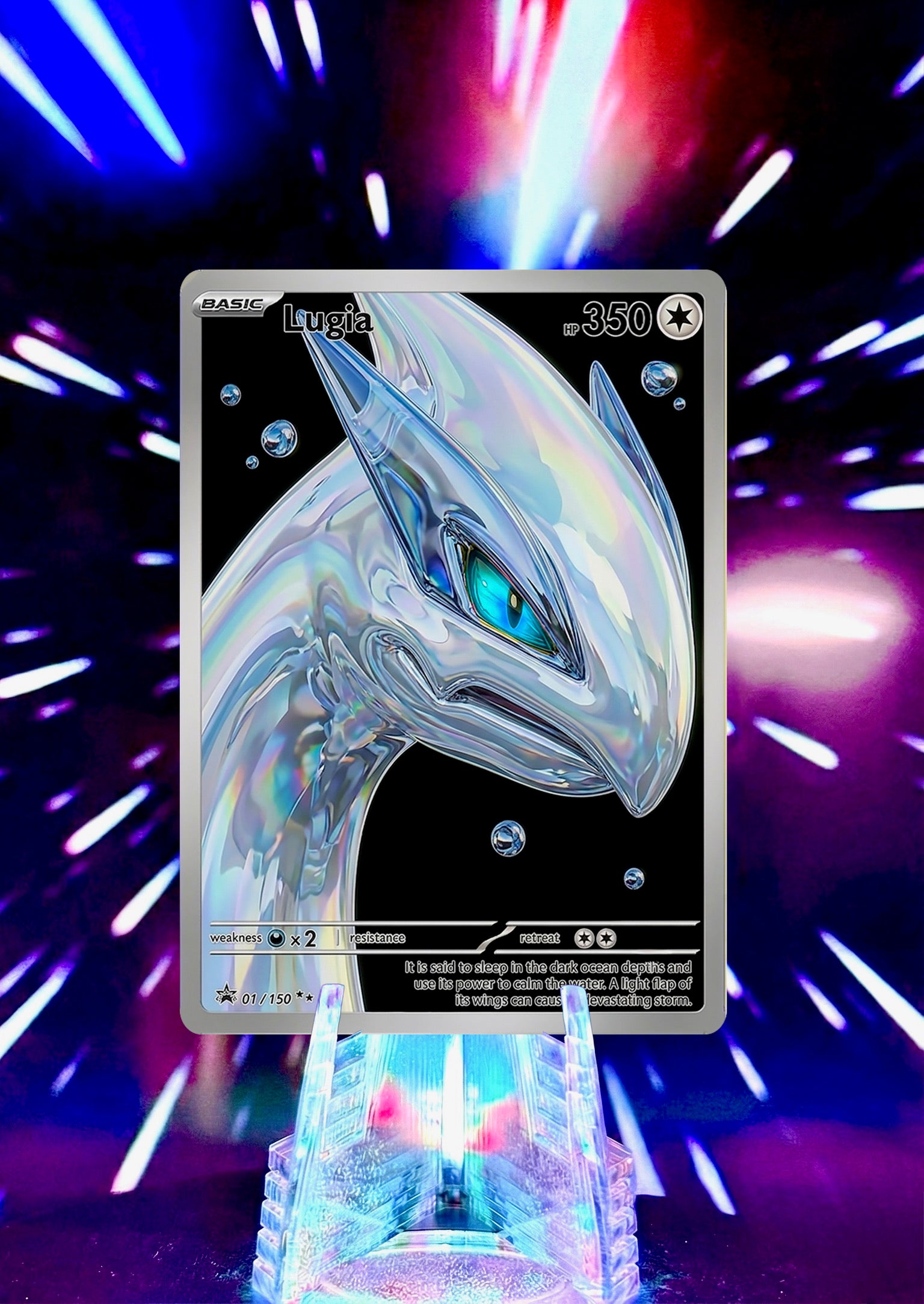 Custom Liquid Chrome Pokémon Style Card Personalized Collectible Fan Art