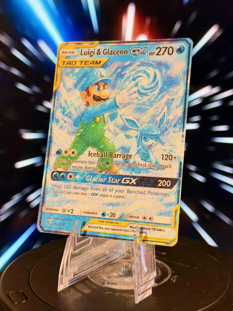 Pokemon and Super Mario Bros. Tag Team GX Fan Art Trading Card