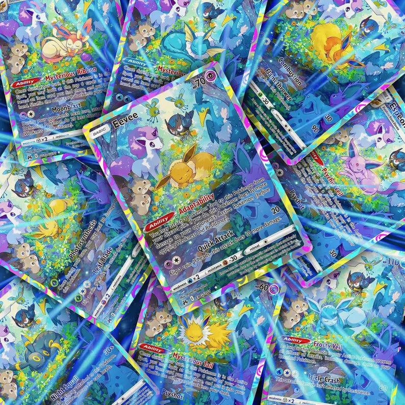 Sleeping Eeveelution | Pokemon Fan Art Trading Card