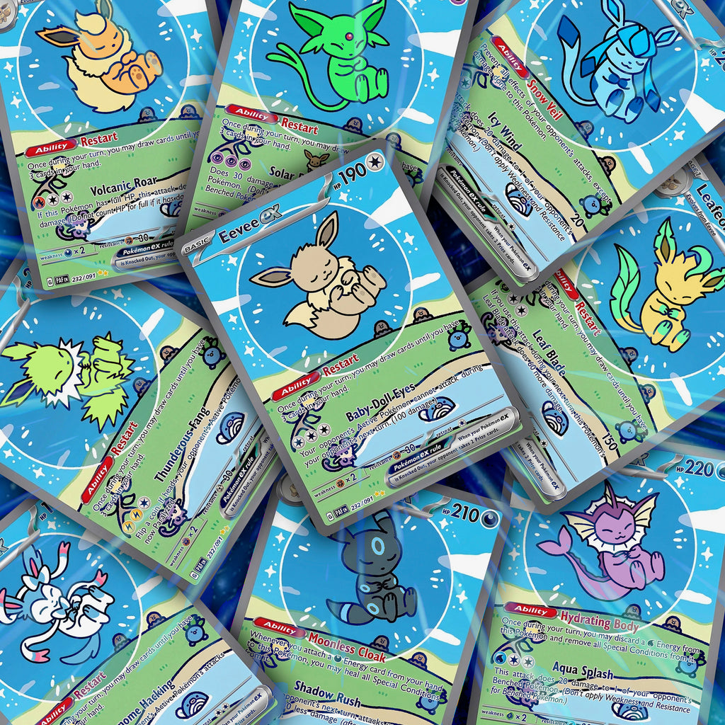 Bubble Eeveelution Pokémon Fan Art Trading Card