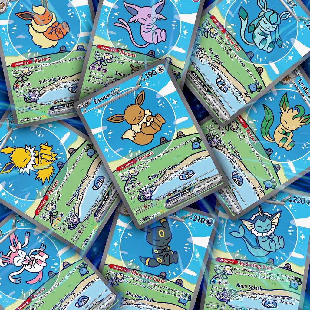Bubble Eeveelution Pokémon Fan Art Trading Card