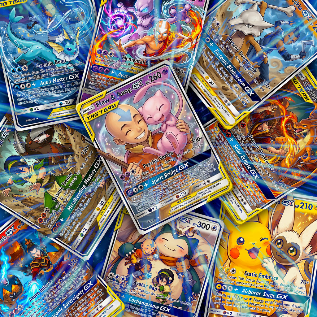 Pokemon & Avatar: The Last Airbender | Tag Team GX | Fan Art Trading Card