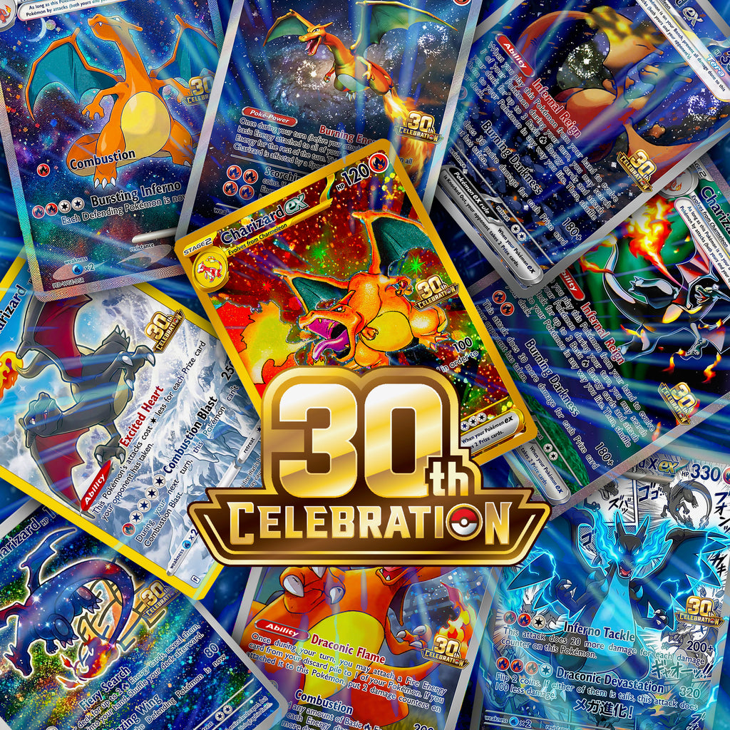 Charizard Fan Art Trading Cards 30th Anniversary Full Art Collection