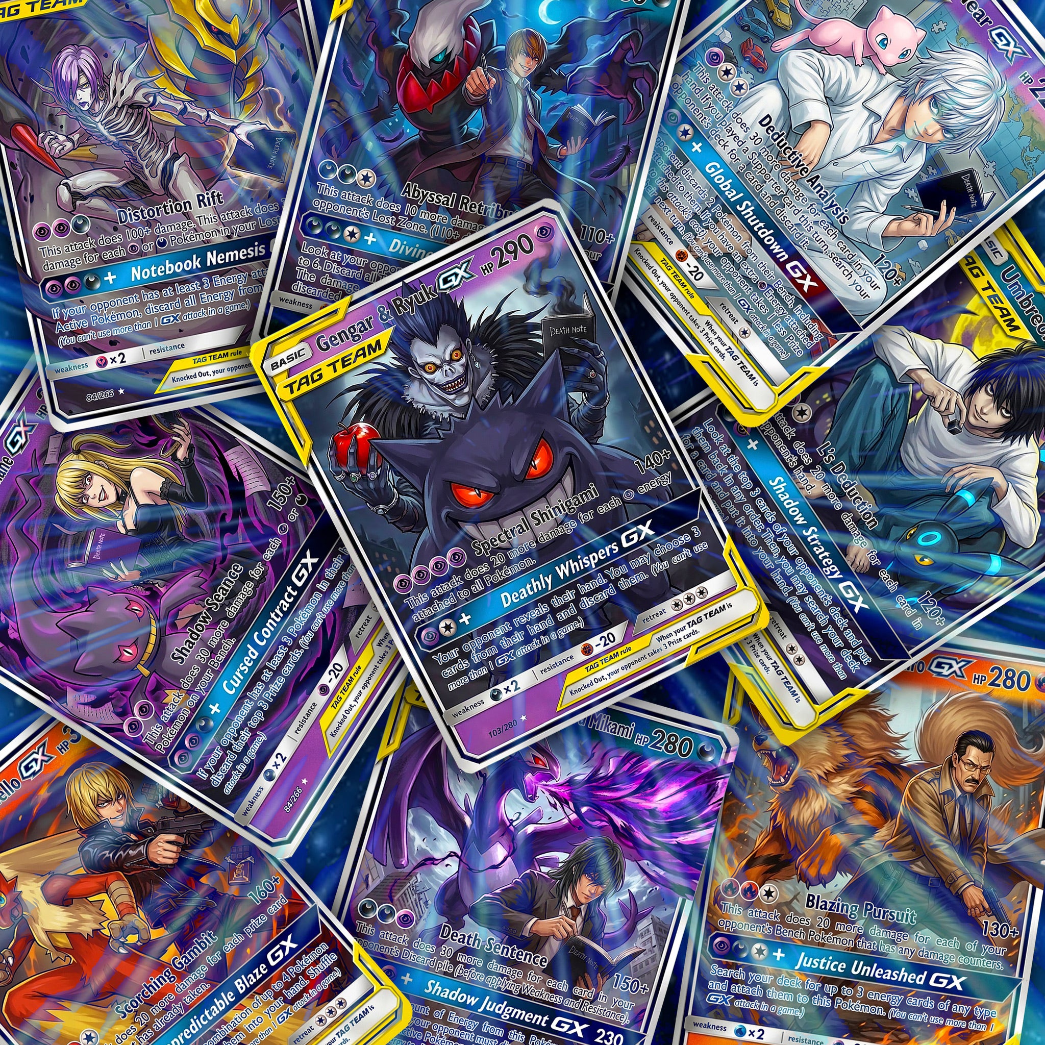 Pokémon and Death Note Tag Team GX Fan Art Trading Card
