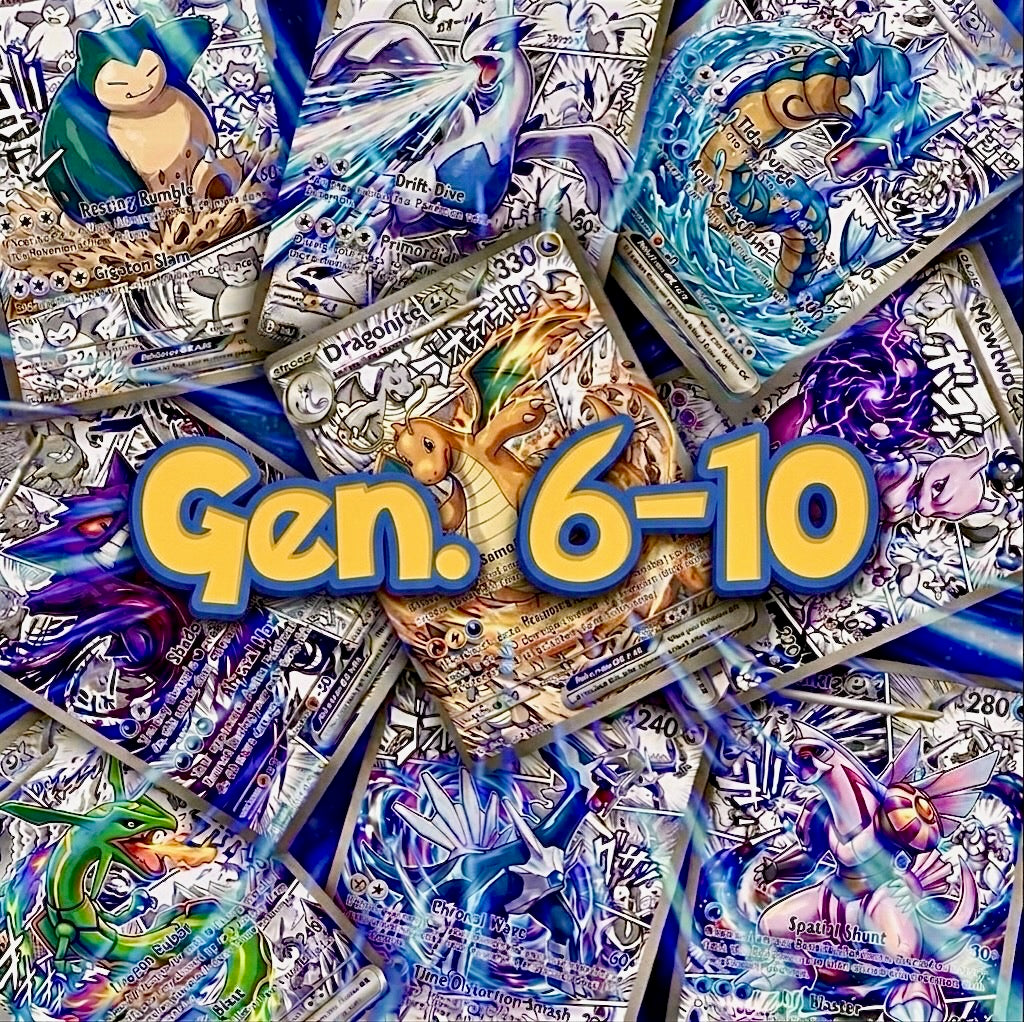 Anime Comic Style Generations 6-10 | Pokemon Fan Art Trading Card