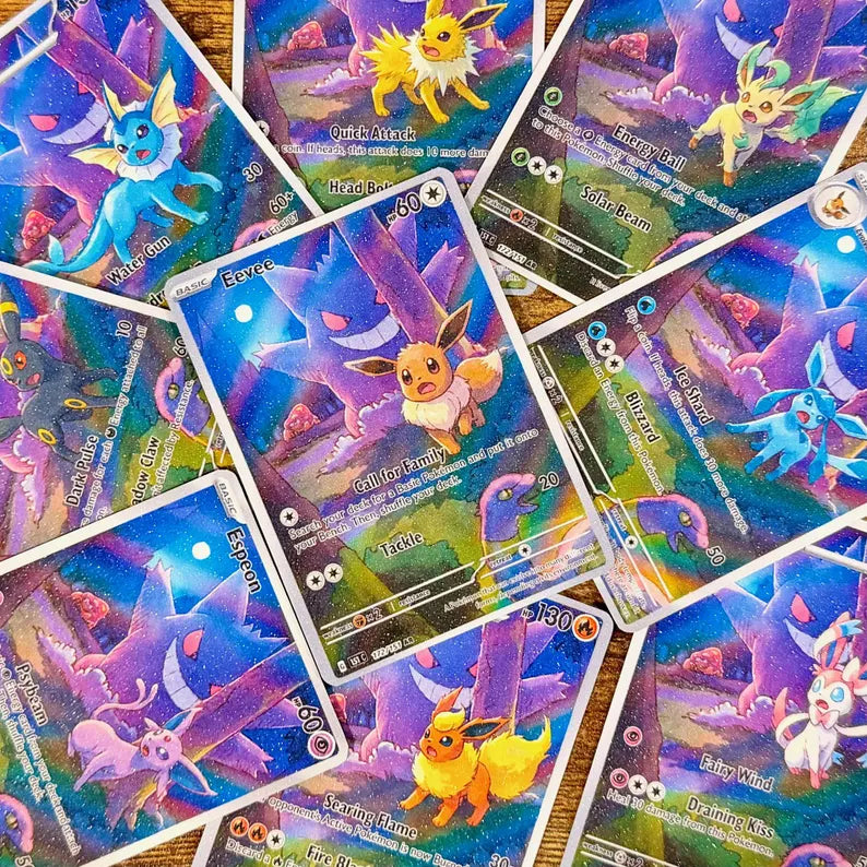 Eeveelution x Gengar Pokemon Fan Art Trading Card
