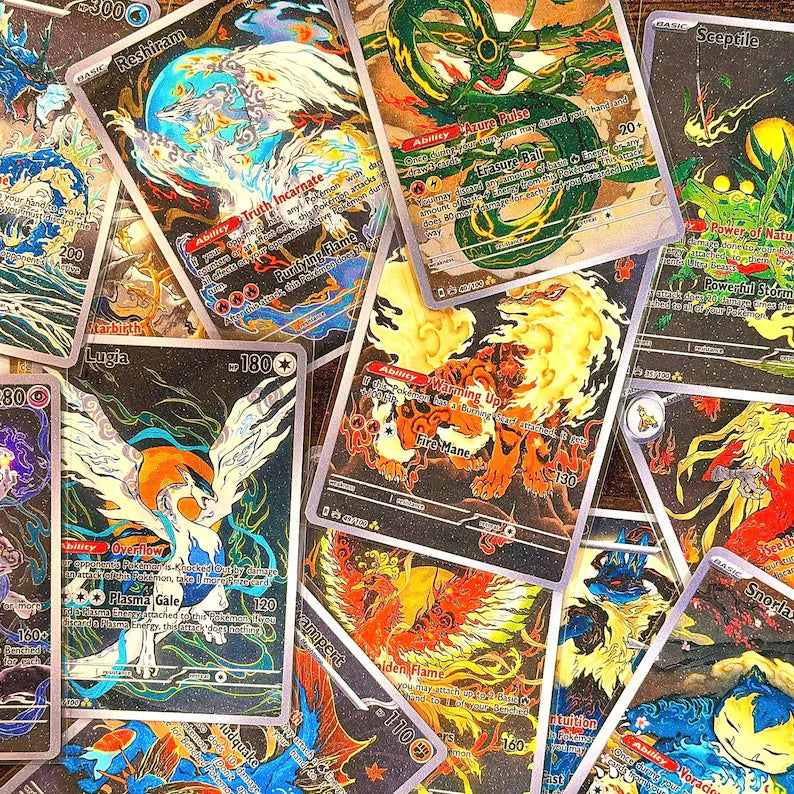Japanese Style Pokemon Fan Art Trading Card