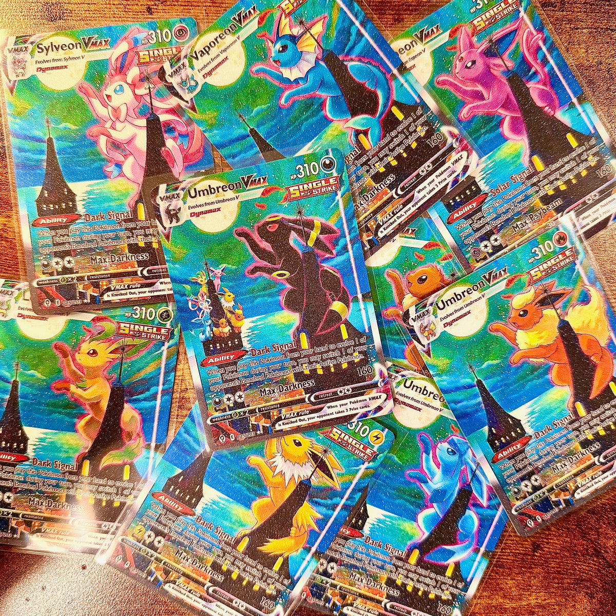 Moon Eeveelution VMAX Pokemon Fan Art Trading Card