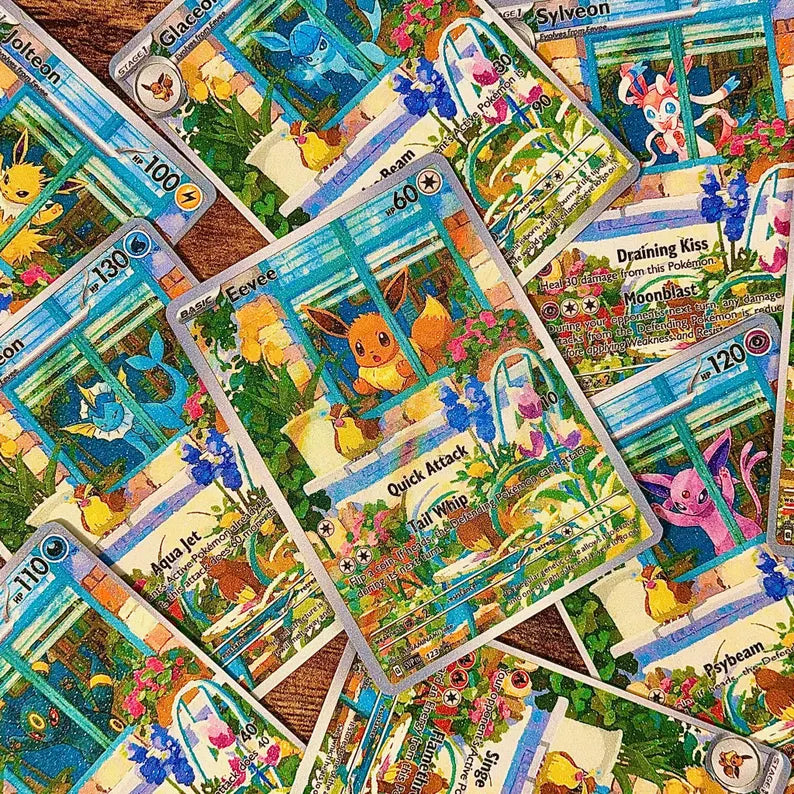Window Eeveelution Pokemon Fan Art Trading Card