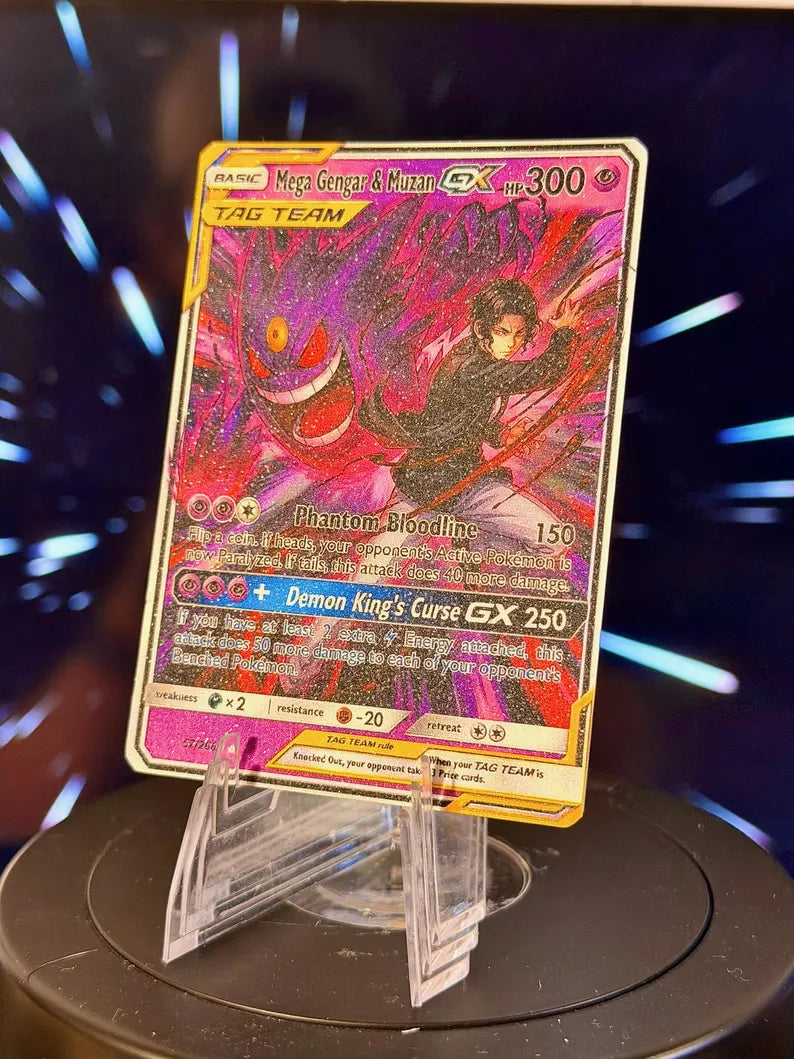 Pokemon and Demon Slayer Tag Team GX Fan Art Trading Card
