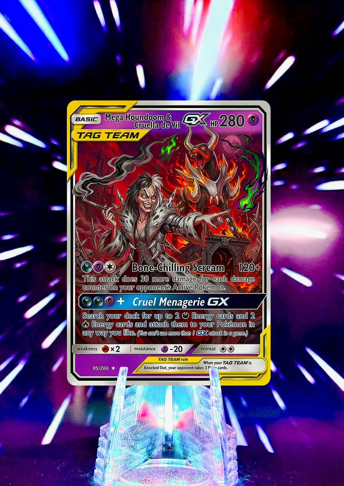 Disney and Pixar Villains Fan Art Custom Pokemon Card Handmade Anime Gift