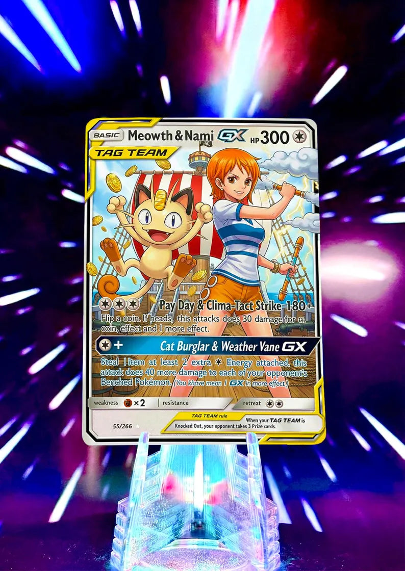 Pokemon & One Piece | Tag Team GX | Fan Art Trading Card