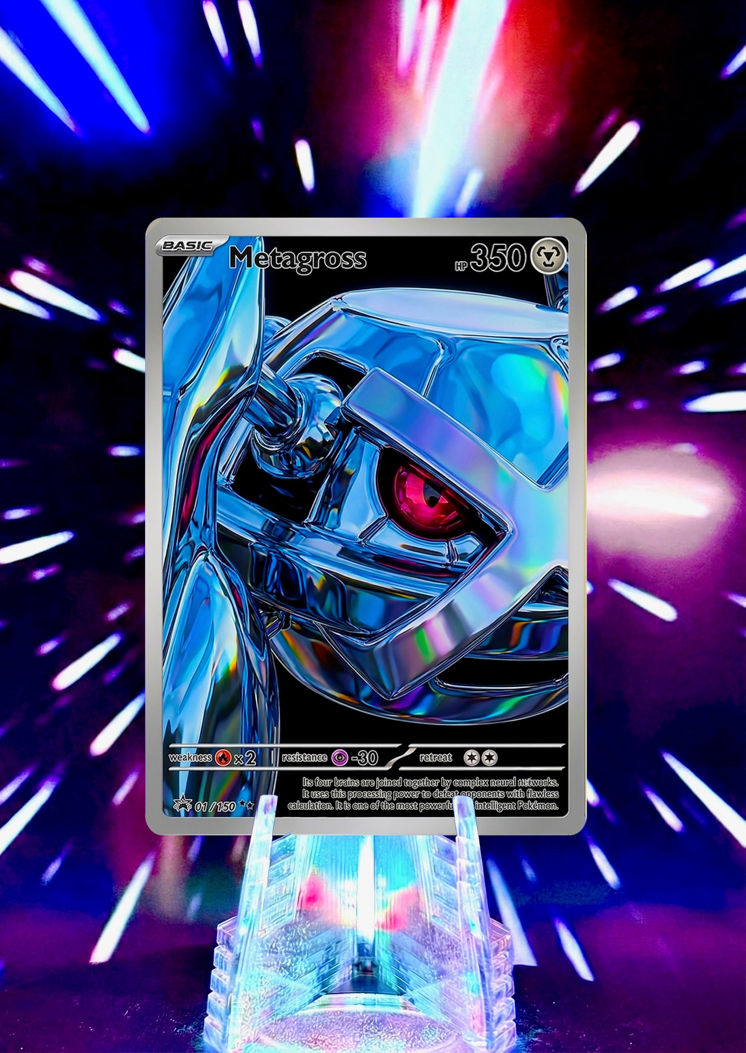Custom Liquid Chrome Pokémon Style Card Personalized Collectible Fan Art
