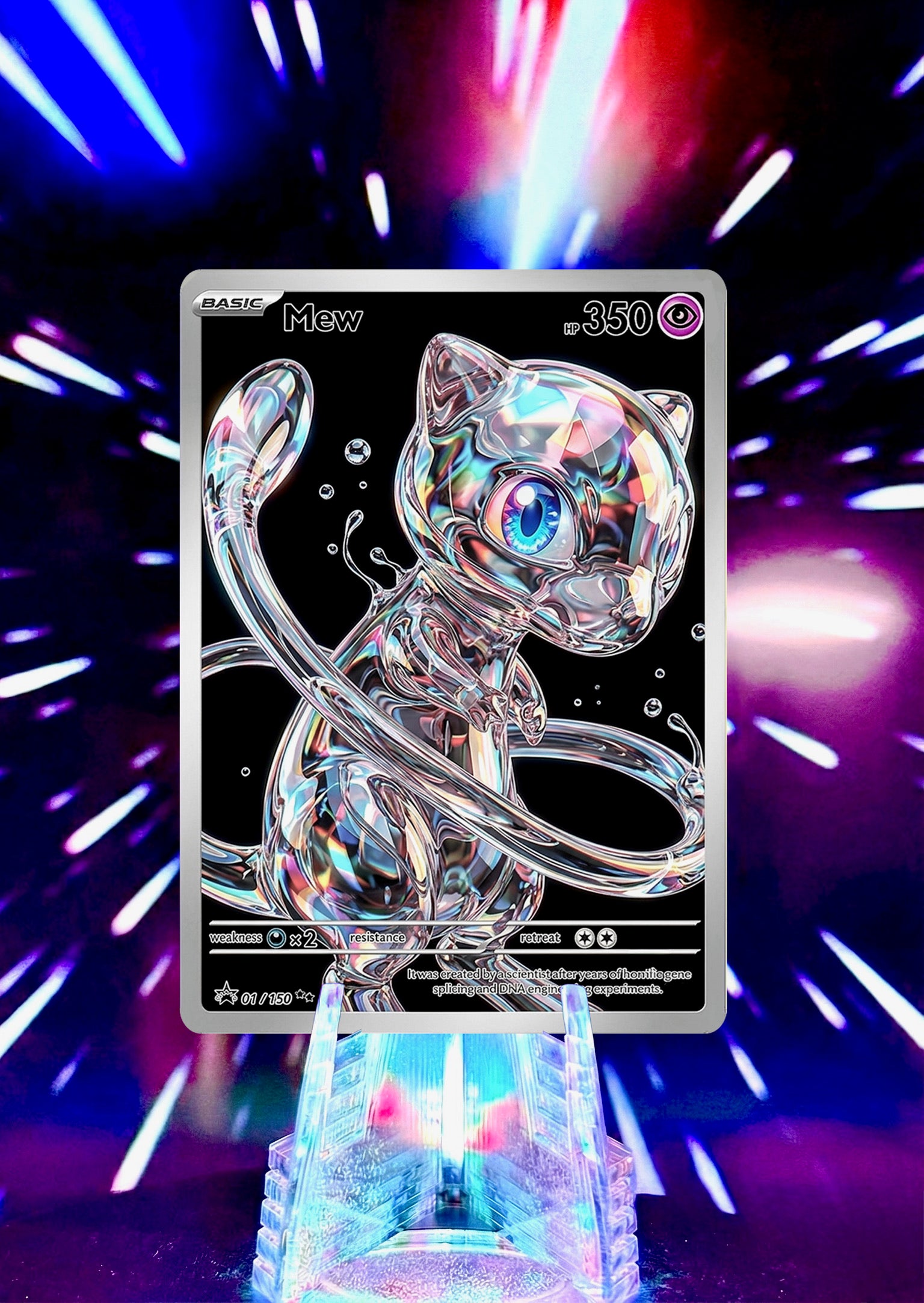 Custom Liquid Chrome Pokémon Style Card Personalized Collectible Fan Art