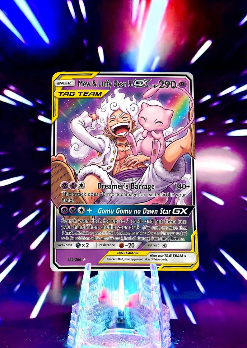 Pokemon & One Piece | Tag Team GX | Fan Art Trading Card