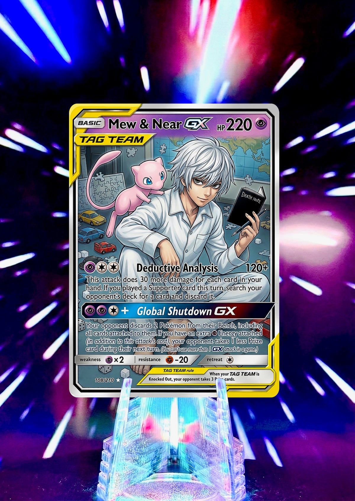 Pokémon and Death Note Tag Team GX Fan Art Trading Card