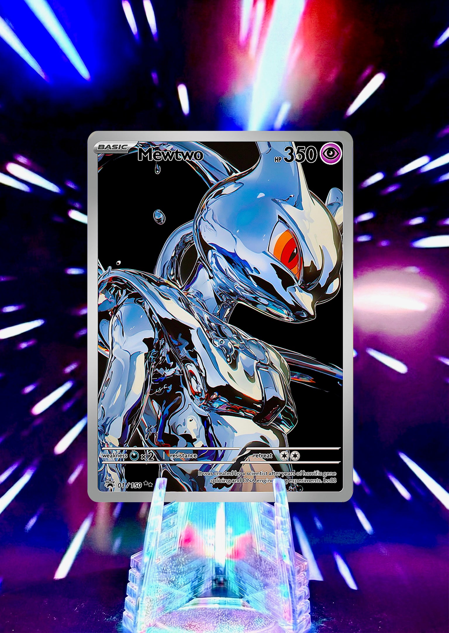 Custom Liquid Chrome Pokémon Style Card Personalized Collectible Fan Art