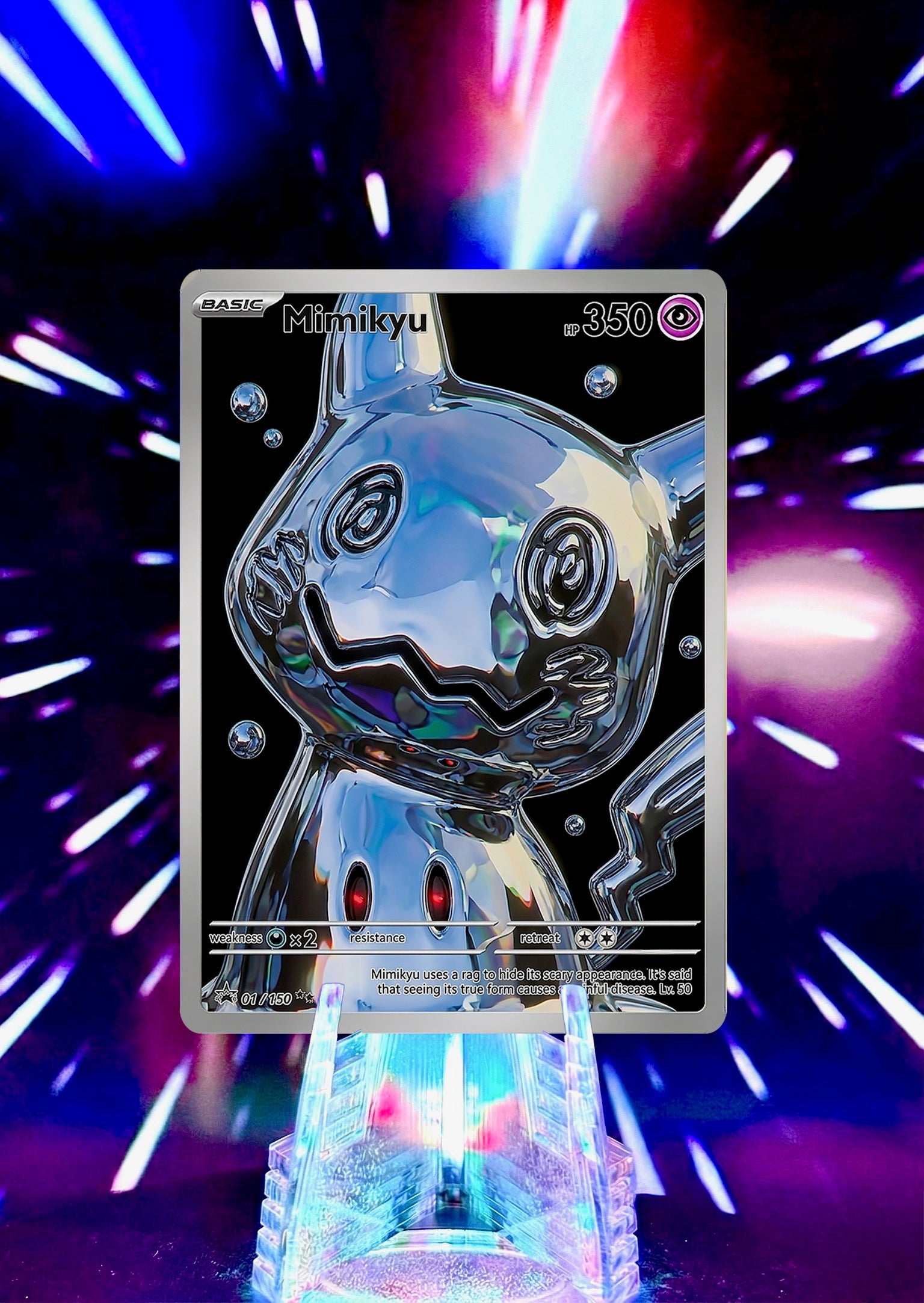 Custom Liquid Chrome Pokémon Style Card Personalized Collectible Fan Art