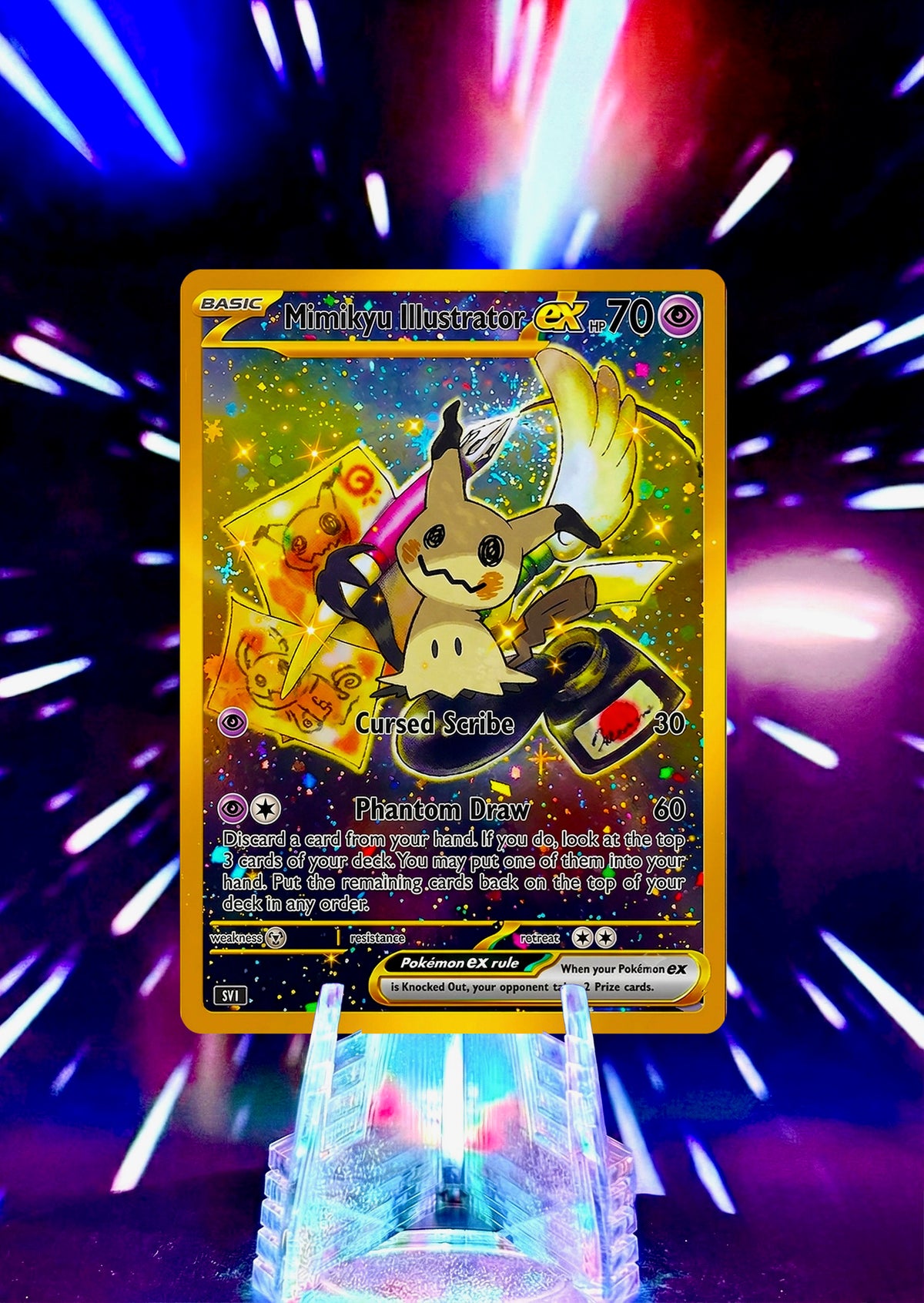 Mimikyu as Pikachu Alternative Universe Custom Trading Cards Full Art Fan Art Collection