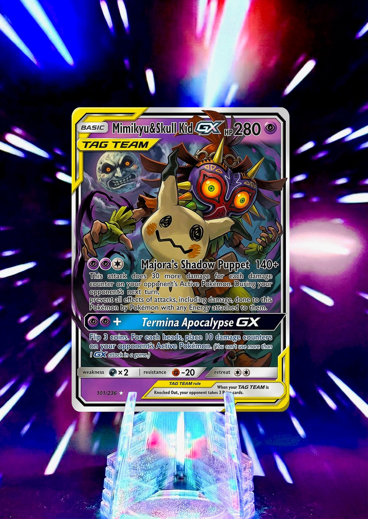 Legend of Zelda: Ocarina of Time & Majora's Mask x Pokémon | Tag Team GX | Custom Fan Art Trading Card