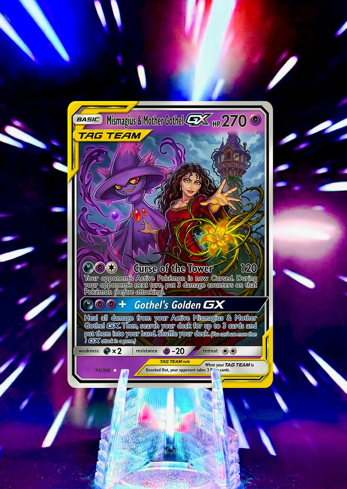 Disney and Pixar Villains Fan Art Custom Pokemon Card Handmade Anime Gift
