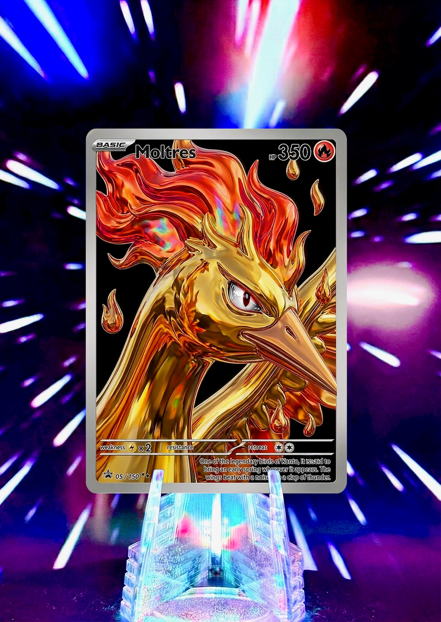 Custom Liquid Chrome Pokémon Style Card Personalized Collectible Fan Art