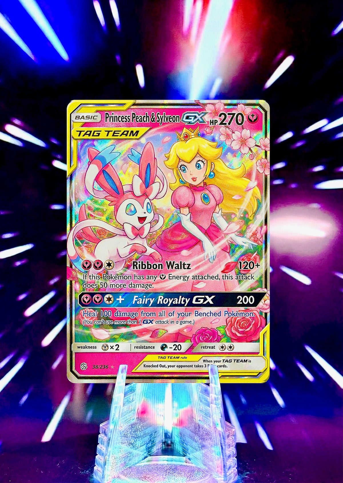 Pokemon and Super Mario Bros. Tag Team GX Fan Art Trading Card
