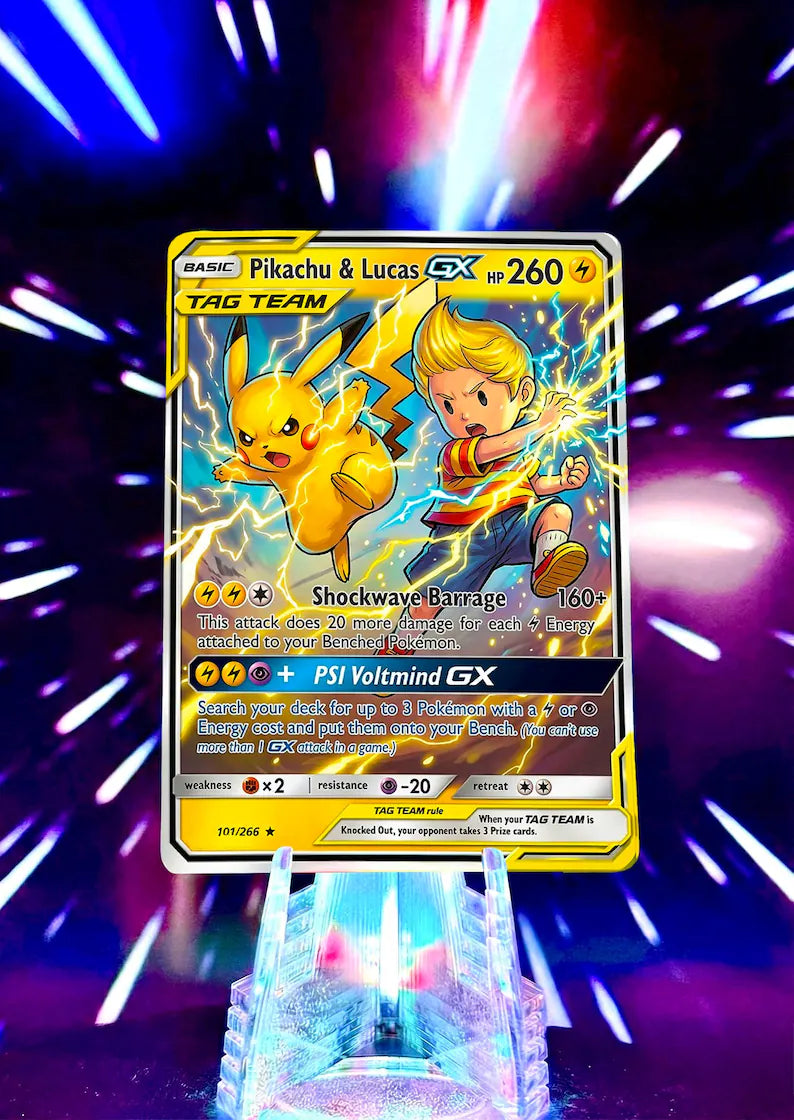Pokemon and Super Smash Bros Tag Team GX Custom Fan Art Trading Cards