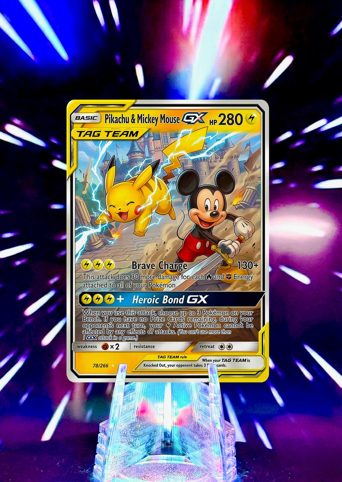 Disney & Pixar Fan Art Custom Pokemon Card | Handmade Animation Crossover Anime Gift