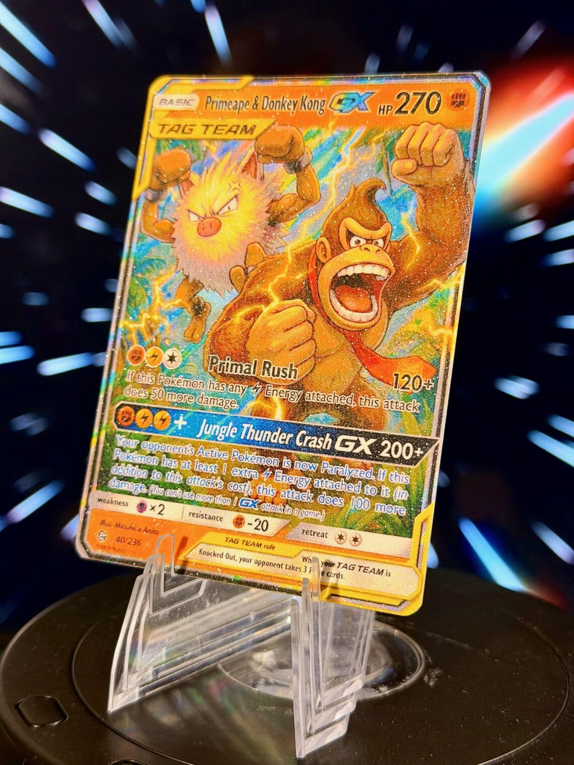 Pokemon and Super Mario Bros. Tag Team GX Fan Art Trading Card