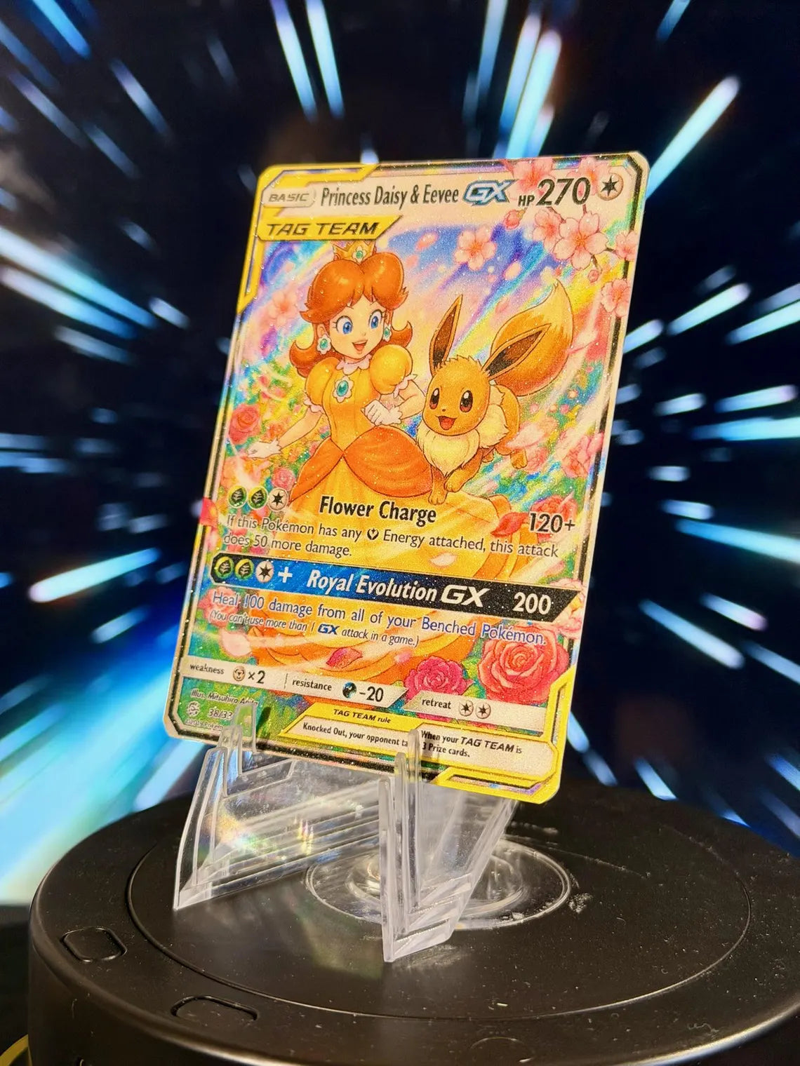 Pokemon and Super Mario Bros. Tag Team GX Fan Art Trading Card