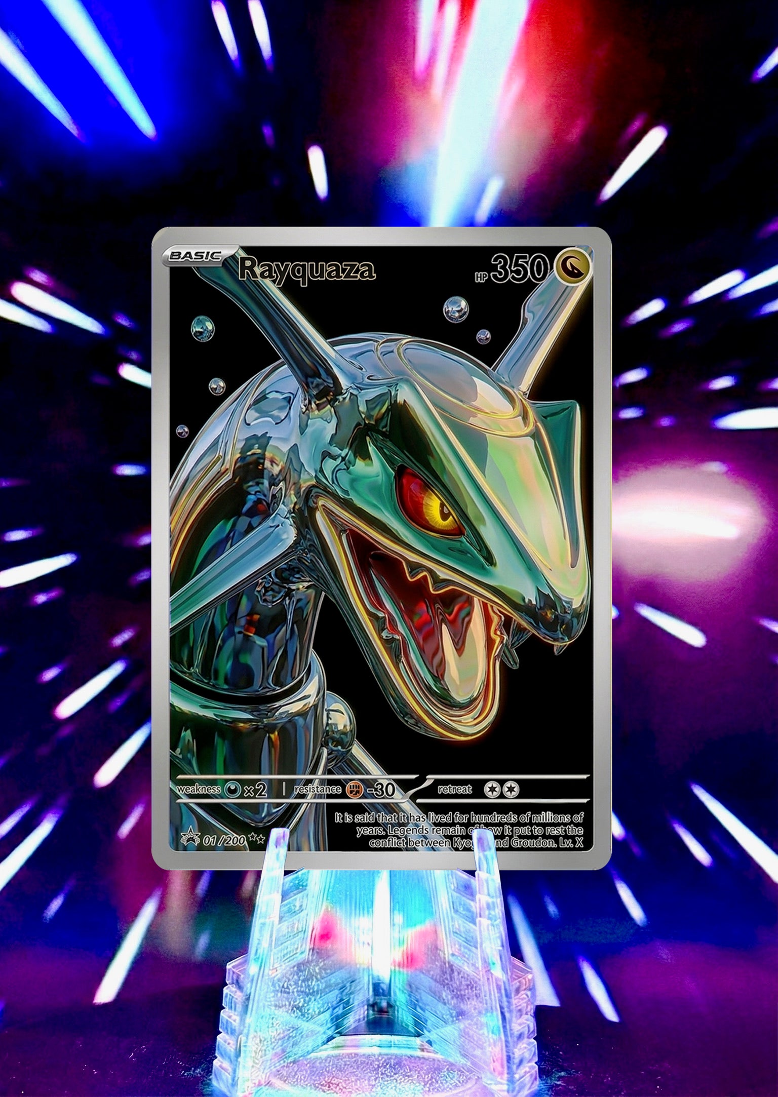 Custom Liquid Chrome Pokémon Style Card Personalized Collectible Fan Art