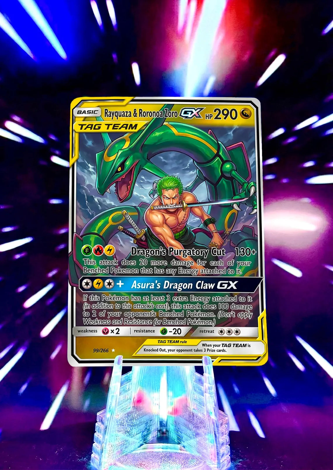 Pokemon & One Piece | Tag Team GX | Fan Art Trading Card