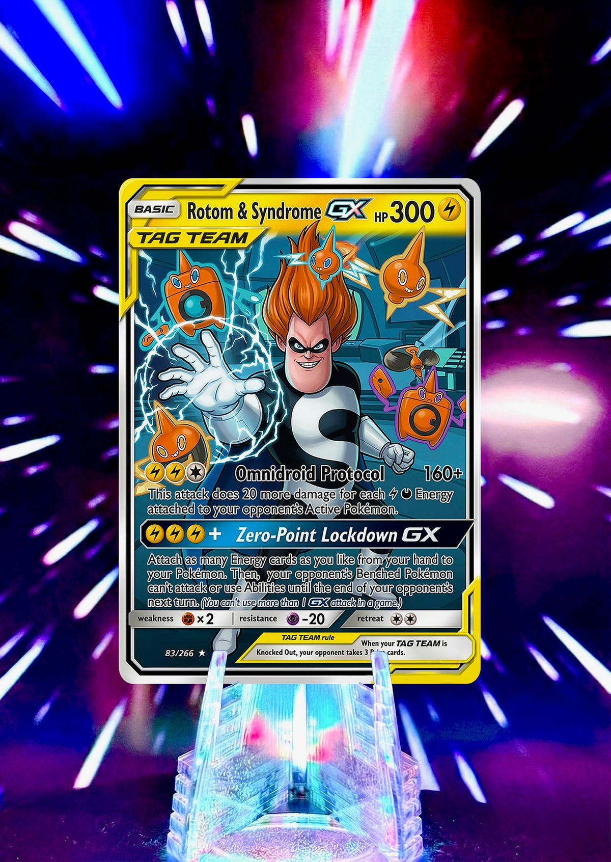 Disney and Pixar Villains Fan Art Custom Pokemon Card Handmade Anime Gift