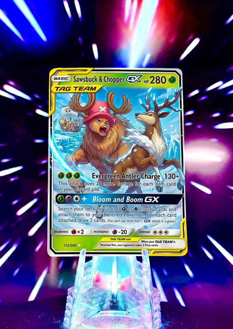 Pokemon & One Piece | Tag Team GX | Fan Art Trading Card
