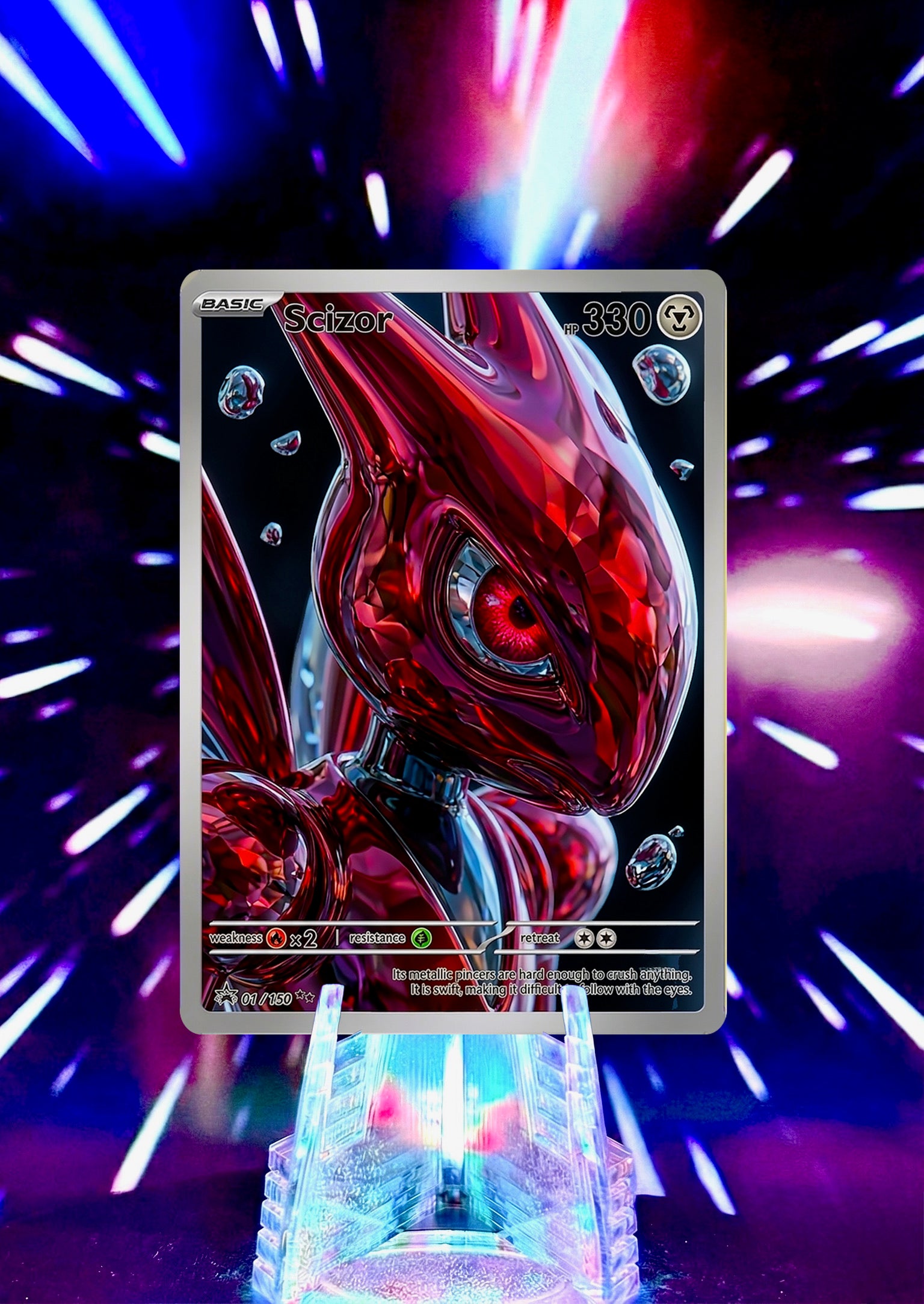 Custom Liquid Chrome Pokémon Style Card Personalized Collectible Fan Art