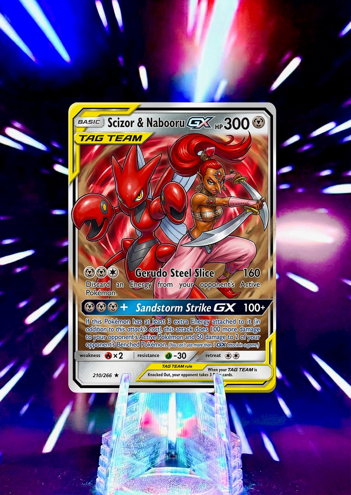 Legend of Zelda: Ocarina of Time & Majora's Mask x Pokémon | Tag Team GX | Custom Fan Art Trading Card