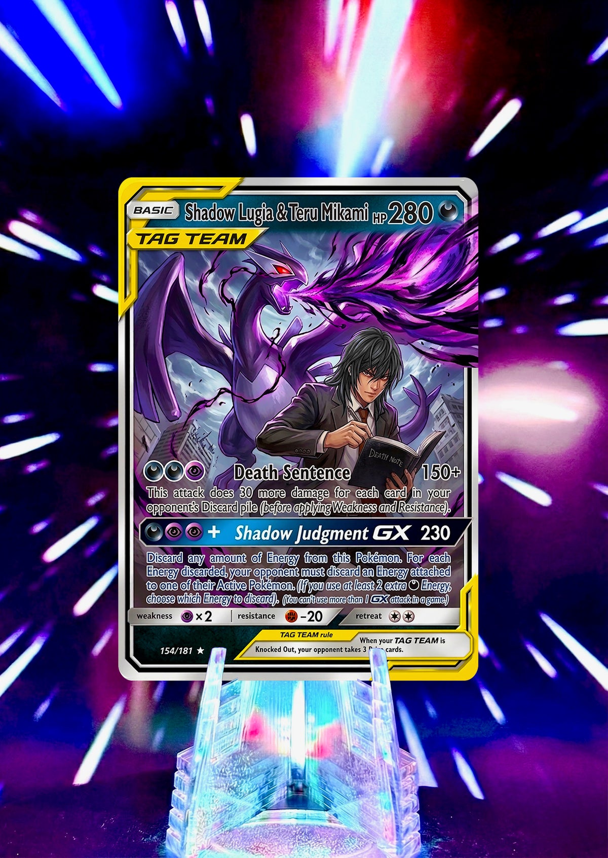 Pokémon and Death Note Tag Team GX Fan Art Trading Card