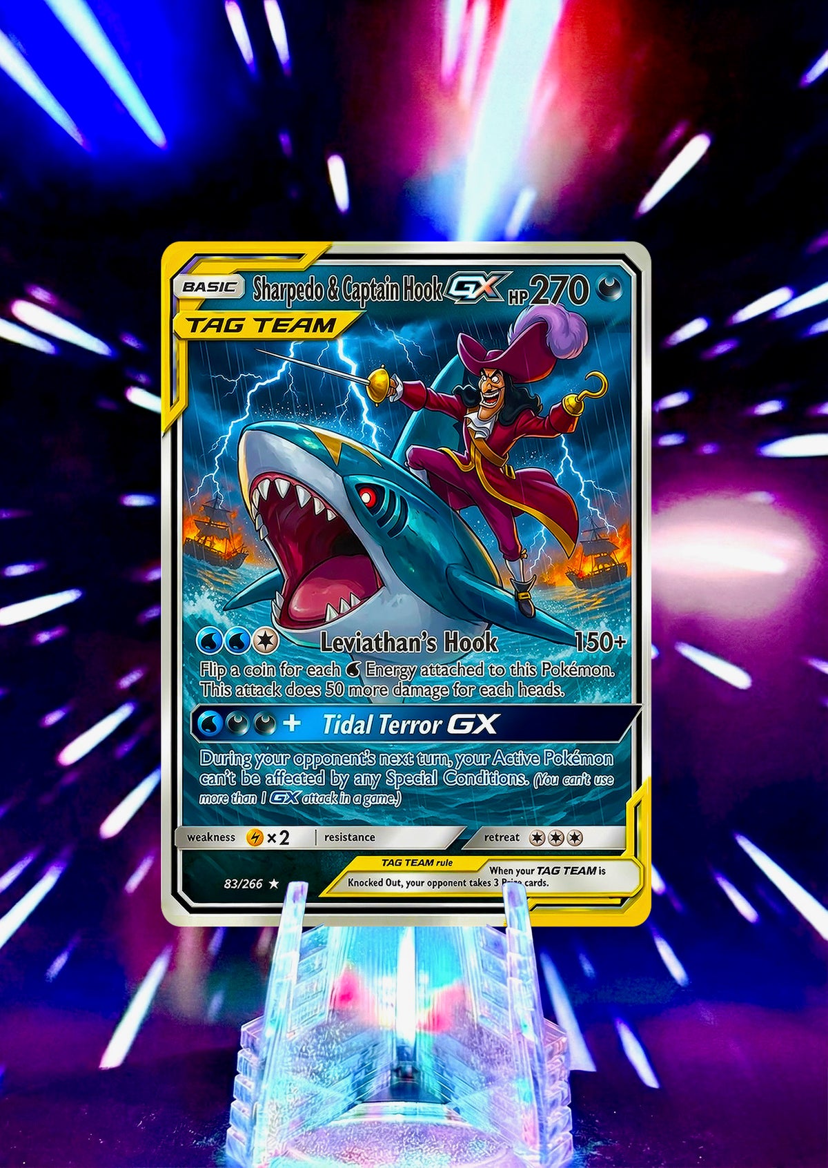 Disney and Pixar Villains Fan Art Custom Pokemon Card Handmade Anime Gift