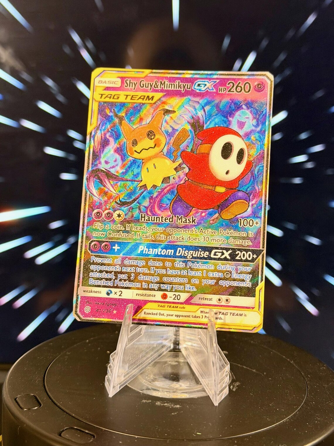Pokemon and Super Mario Bros. Tag Team GX Fan Art Trading Card