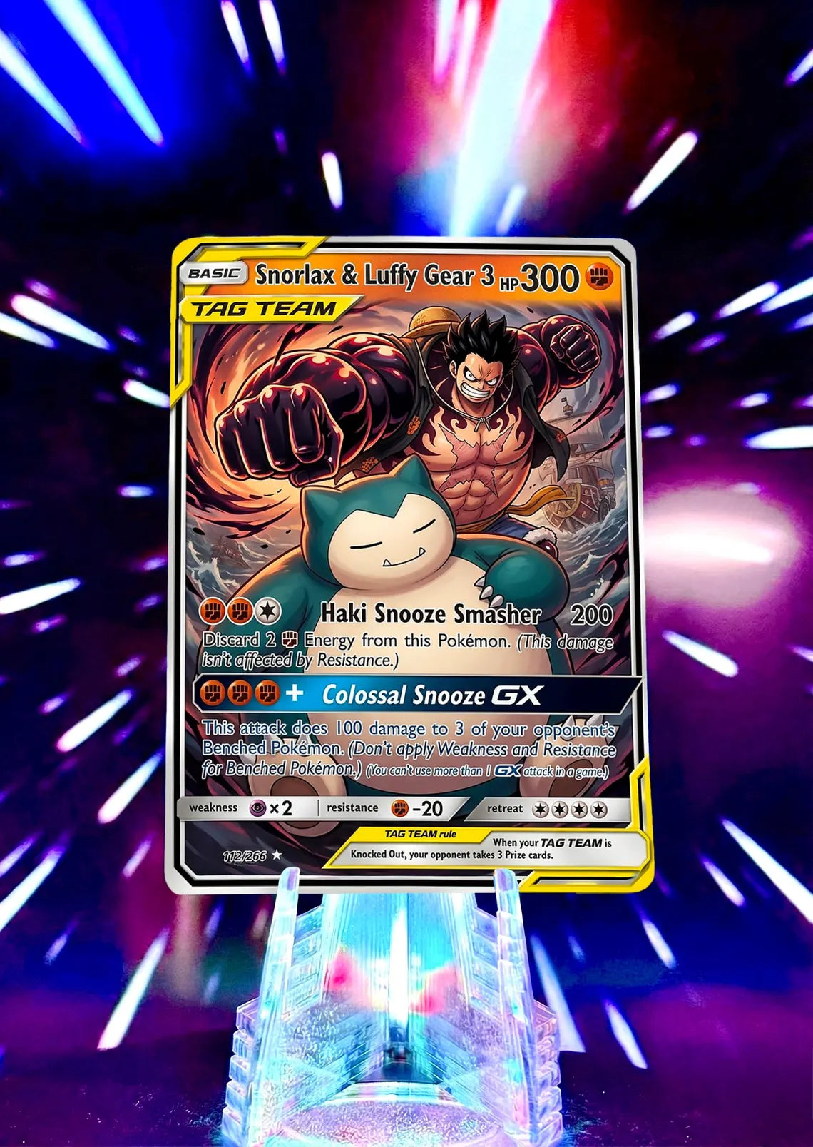 Pokemon & One Piece | Tag Team GX | Fan Art Trading Card